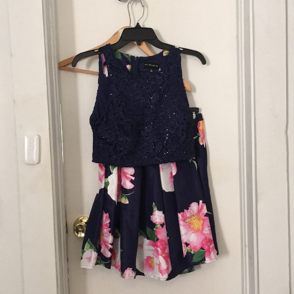 Two piece prom dress